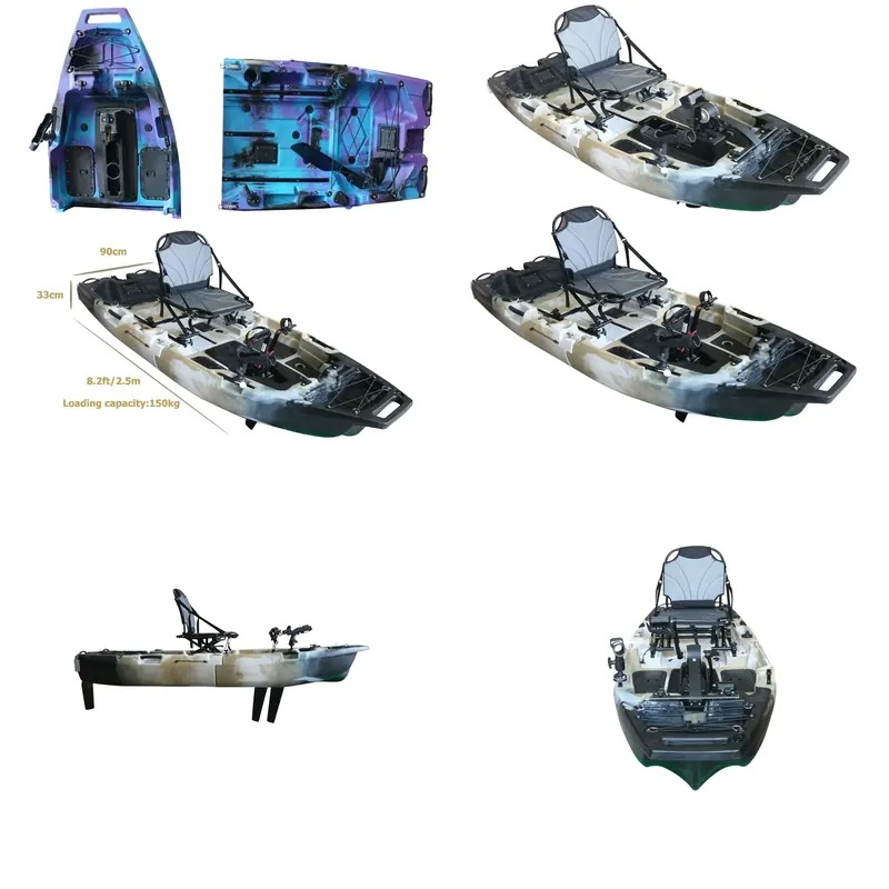 8ft Modular Single Seat Fin Pe - đánh giá và giá Fishing Kayak Pedal Drive