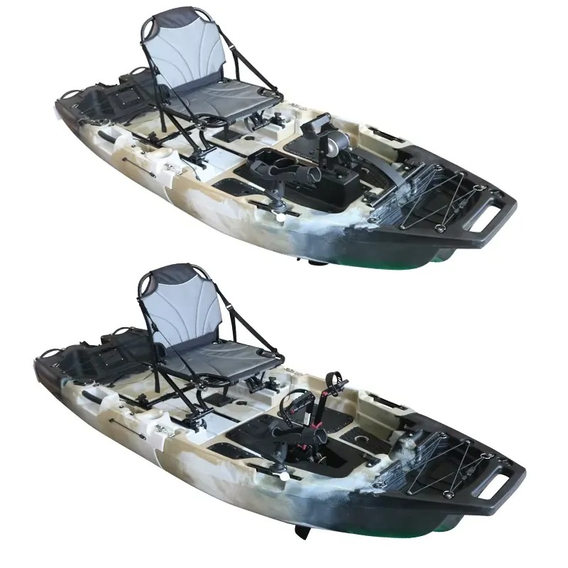 8ft Modular Single Seat Fin Pe - đánh giá và giá Fishing Kayak Pedal Drive