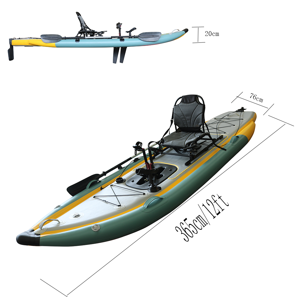 Pedal Propulsion Foldable Infl - đánh giá và giá Fishing Kayak Sit In